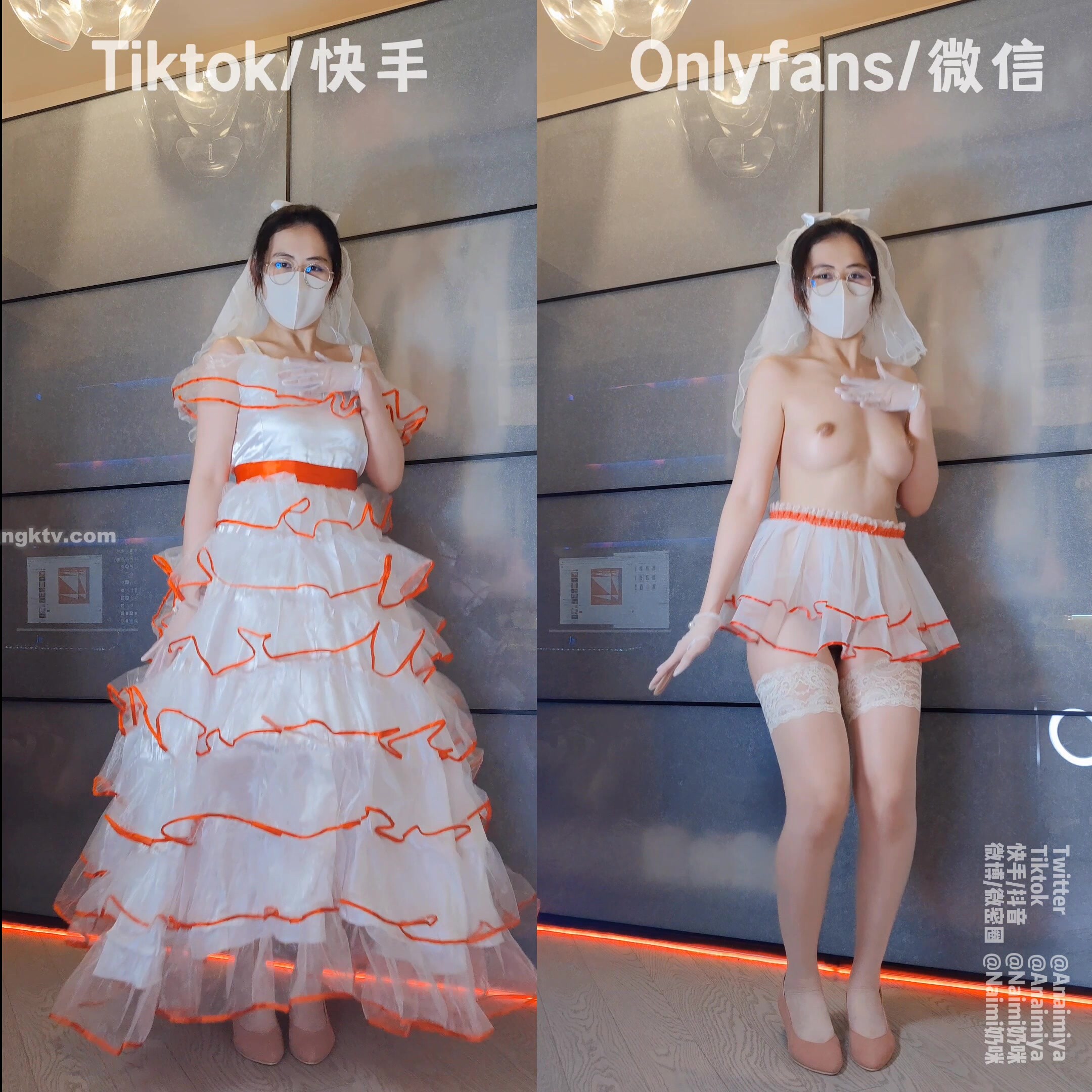 《精品❤️福利分享》抖音快手推特等全網同名極品網紅嫩妹Naimi奶咪快樂性福的新娘極品饅頭嫩逼戴肛塞同框反差裸舞2K原畫2