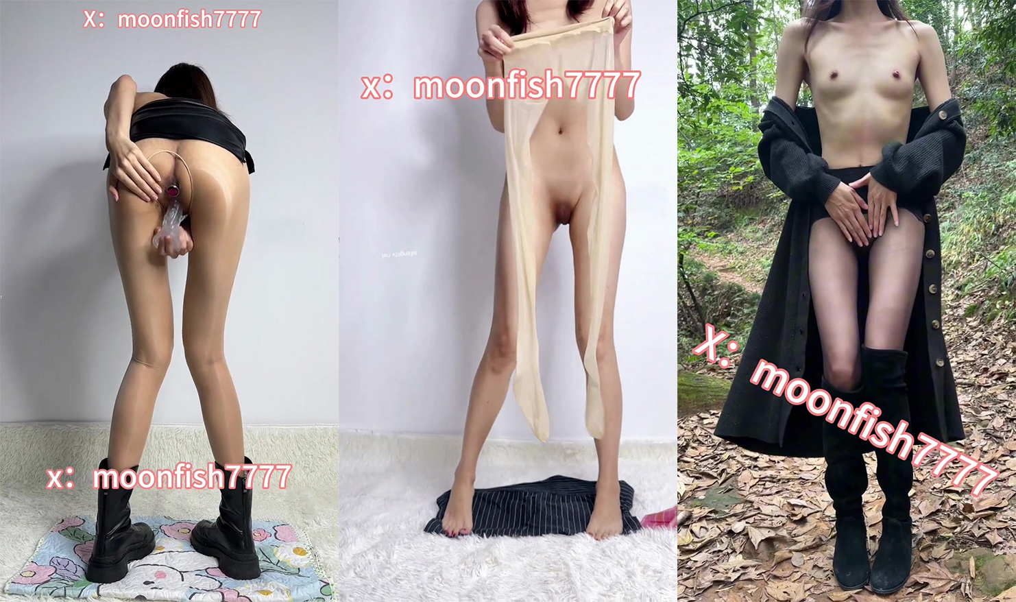 December's latest purchases, extreme top body burn bitch [Orange Orange] private shoot, translucent silk anal plugs outdoor exposed bitch-style side walk pee props Ziwei orgasm convulsions, close-up camera visual feast Compilation (3)