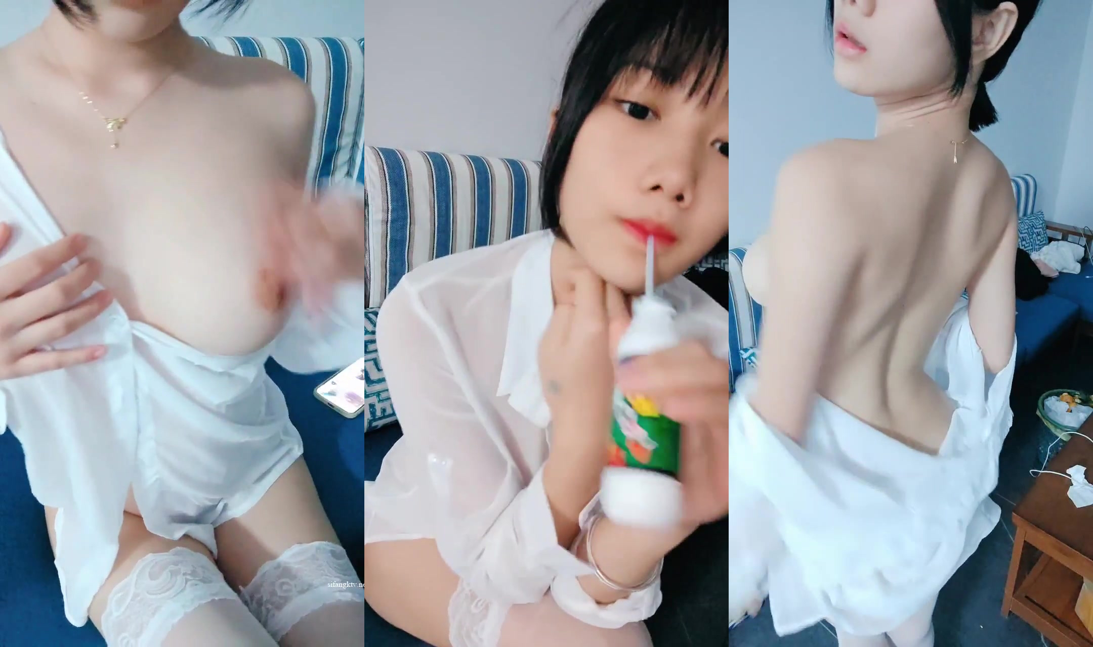 A 19 year old student with beautiful breasts, 10 hours, Hunan fairy [sweet and adorable] went to sea for tuition living expenses, her tits are really big, white and soft masturbating must have! (1)