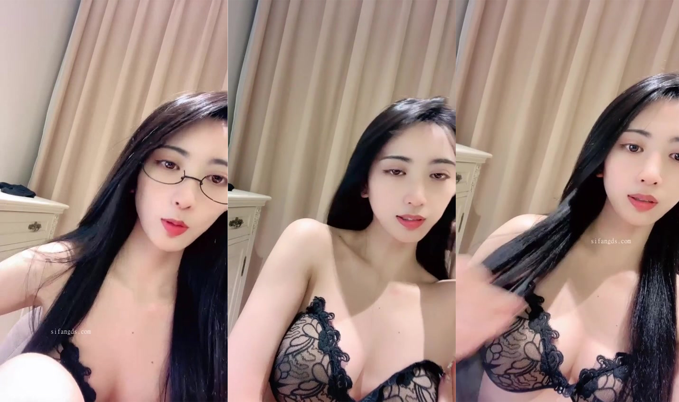 [Đào ngọt] Người mẫu cao ~ Chân dài trong đôi tất đen ~ Trình diễn thoát y quyến rũ (4)
