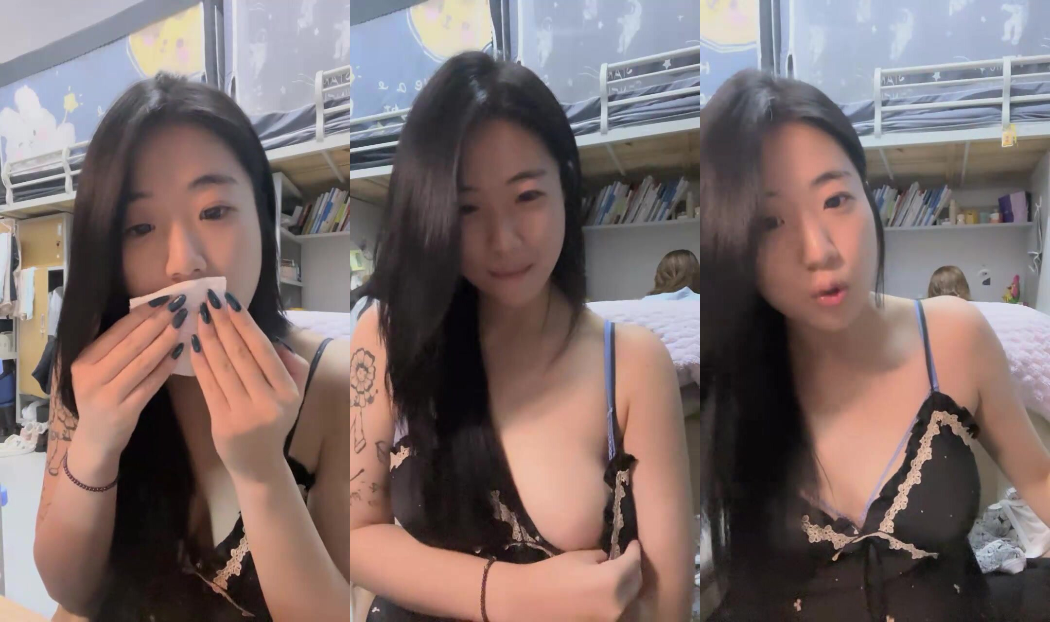 2024年6月，学生妹挺叛逆，【你的白月光】，在宿舍就把欲望写脸上了，极品美穴，身材一流很挑逗！ (1)
