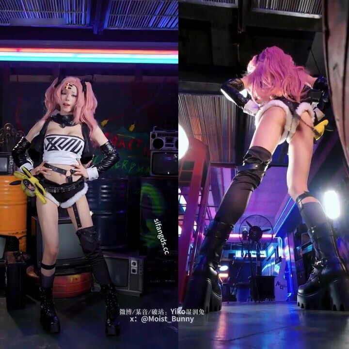 B局【しっとりうさぎがバニーガールを一口食べる】最新作『ニコル三杯洞窟』シェイクイットデュアルビューセクシーダンスSM縛りは一流