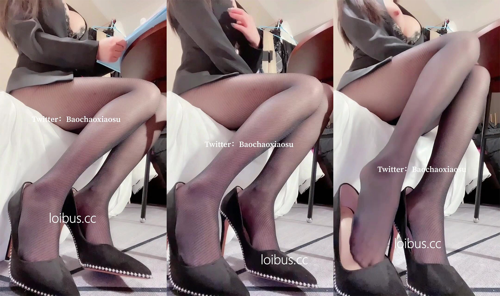 Masusuyo 2022‎.0‎6‎.0‎6‎ เลขาสาวกระสับกระส่ายในถุงน่องสีดำ