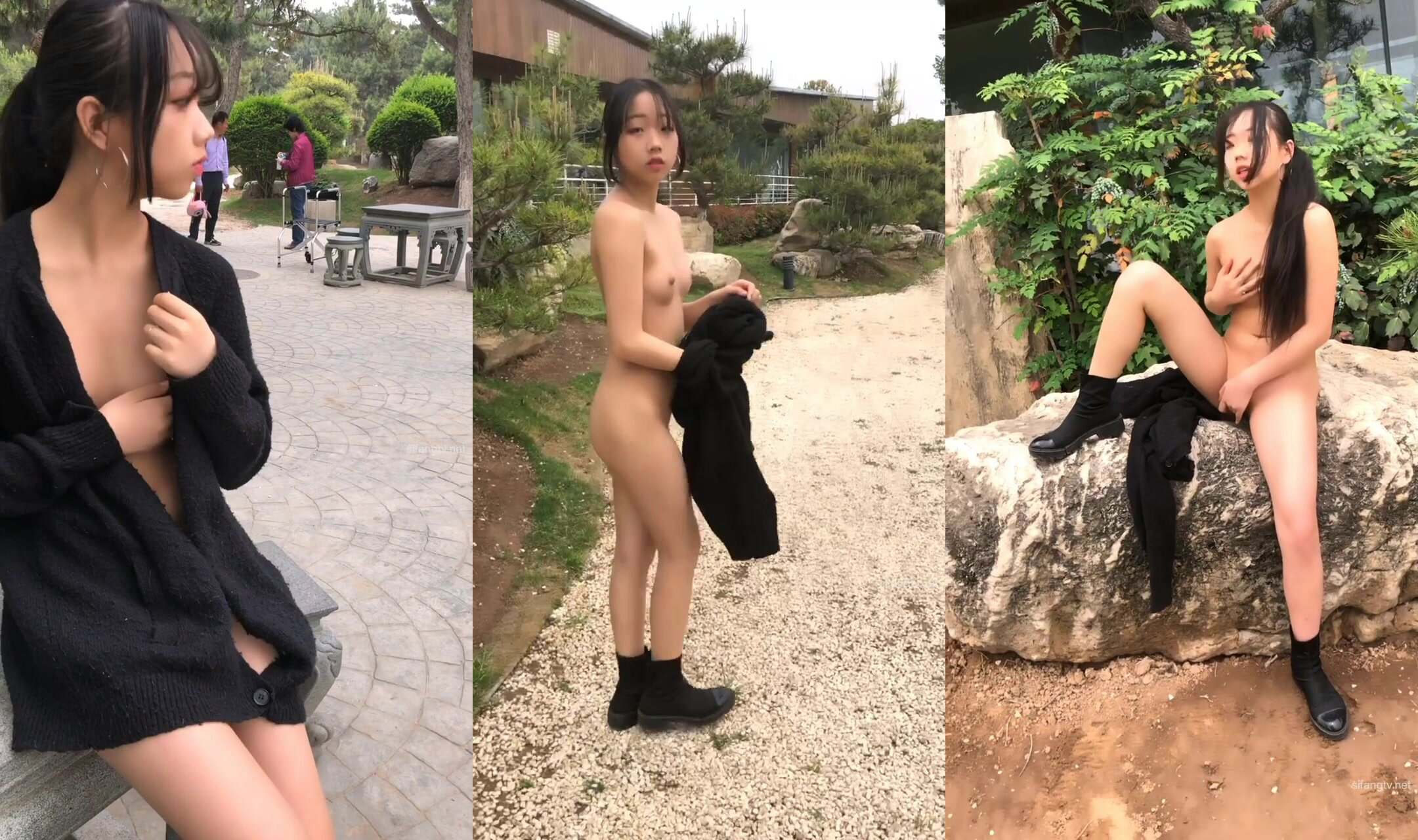 福利姬浆果儿-人前露出挑战全裸调戏路人_03
