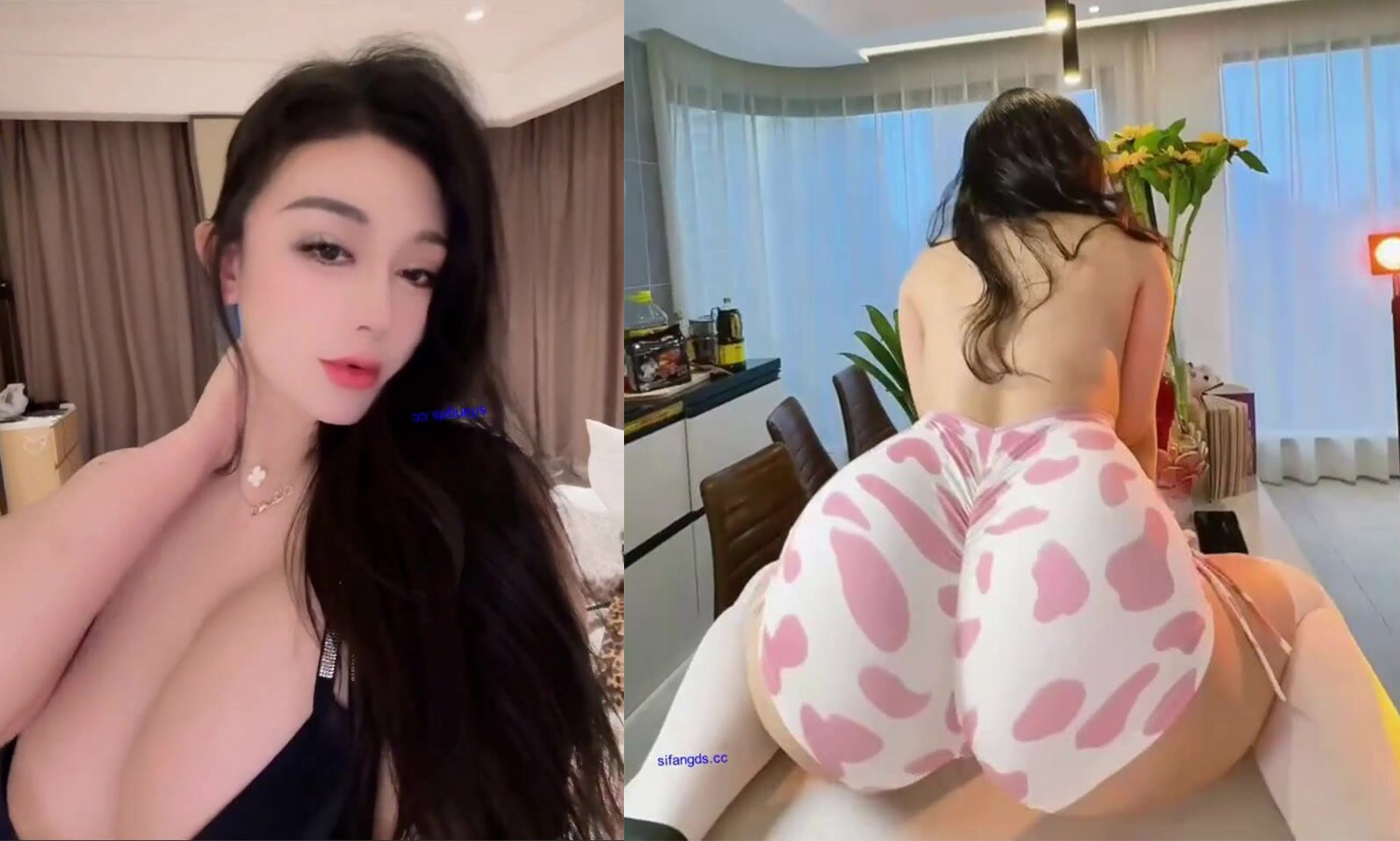 รวมผลงานนางแบบนมโต Douyin คนดังทางอินเทอร์เน็ต @跷伊gbao ในขนาดต่างๆ