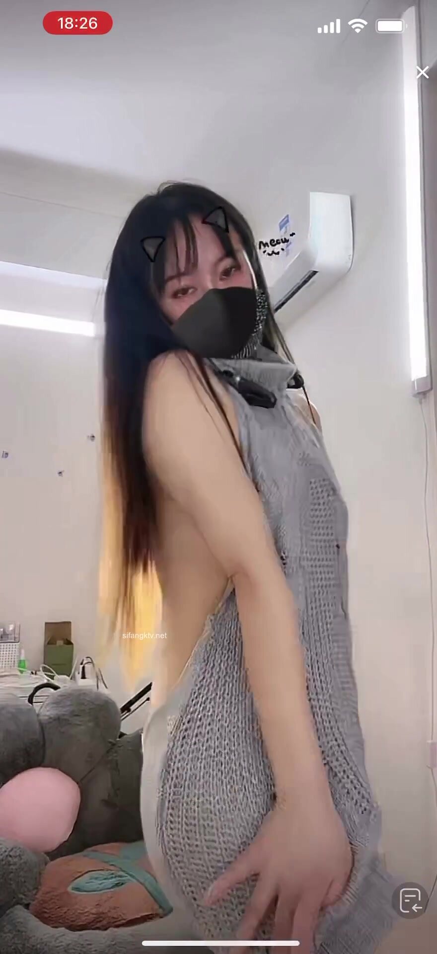 Vũ công nổi tiếng trên mạng Douyin @宁向(xiangxiang) thành viên nhóm khiêu vũ khỏa thân quy mô lớn (65)