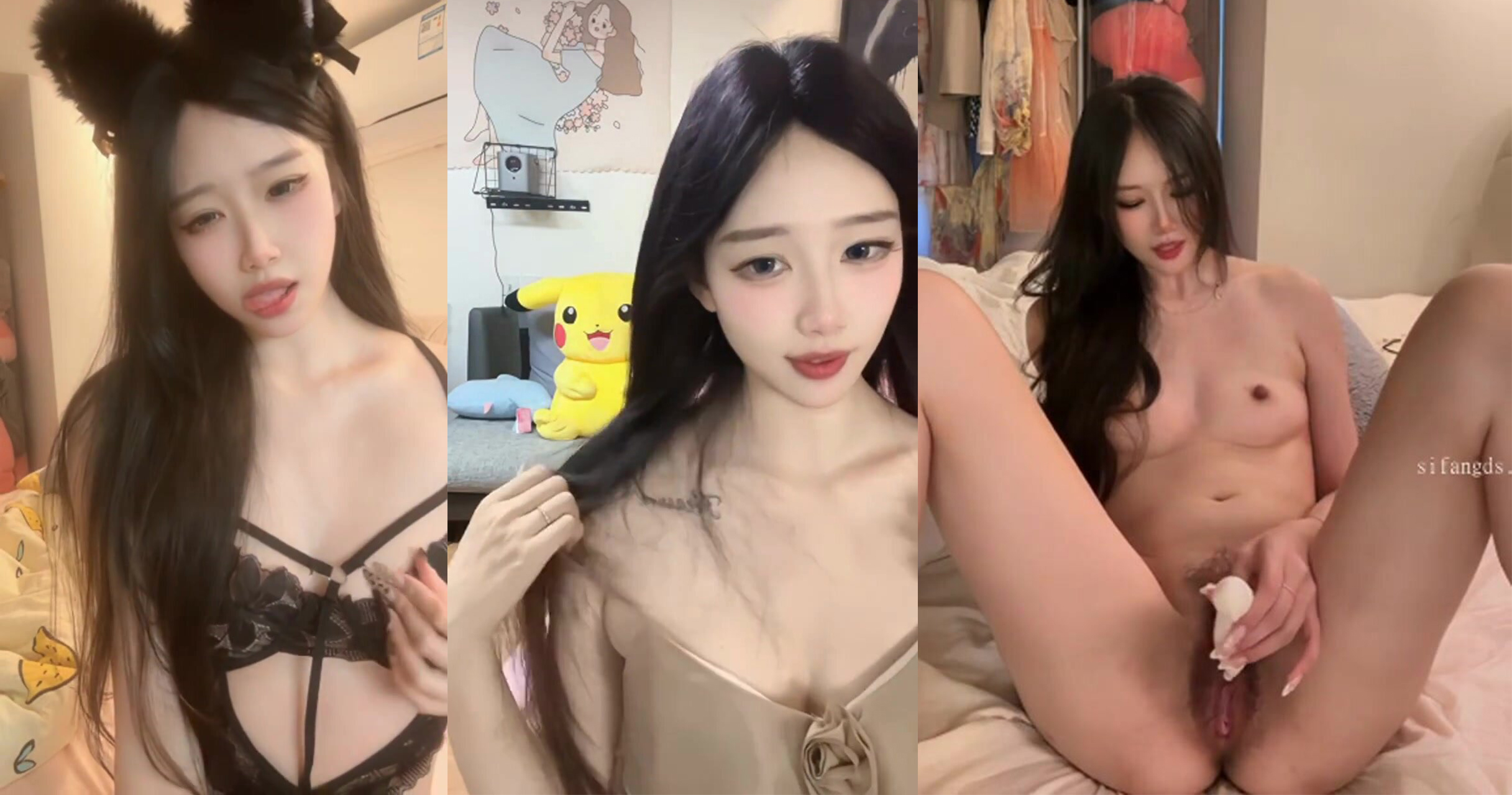 สาวสวยหน้าคมโชว์ลีลาเซ็กซี่โชว์นมขาวเต้นยั่ว (2)